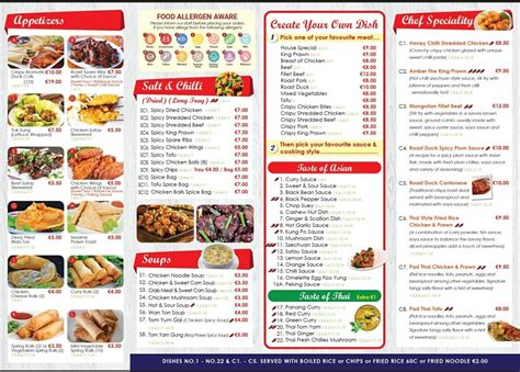 ling's chinese & thai take away newtown mount kennedy menu